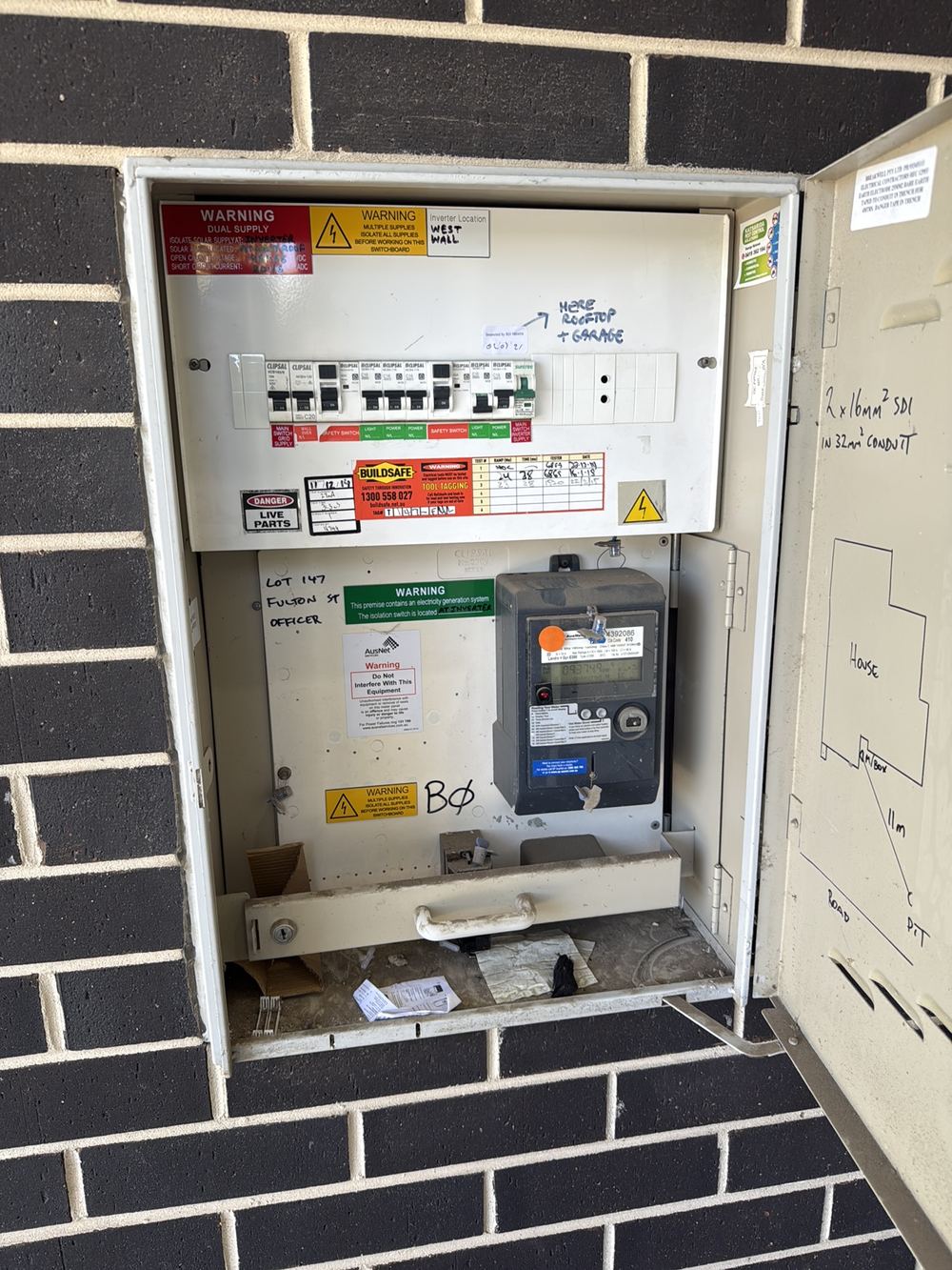 The termite management notice in your Officer meter box