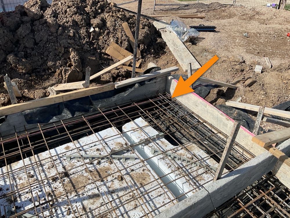 Slab mesh sagging between supports, so the concrete cover will vary across the pour, found during a slab pre-pour inspection in Officer